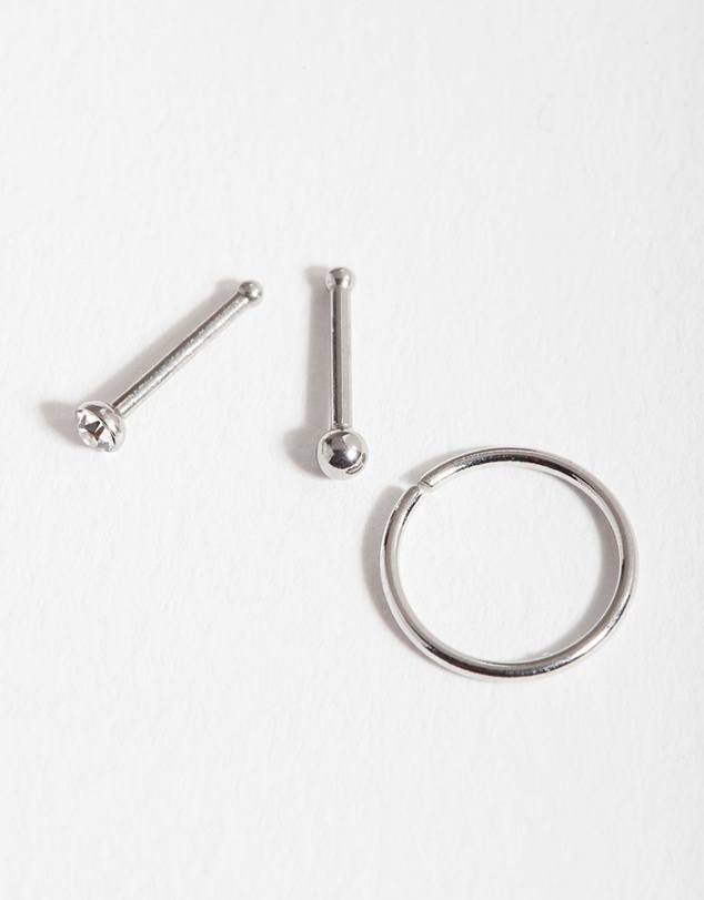 Lovisa - Surgical Steel Ball Diamante Nose Jewellery Pack