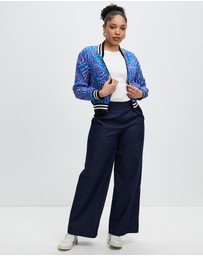 The Social Outfit - Silk Aviator Jacket - Fariba's Triangles
