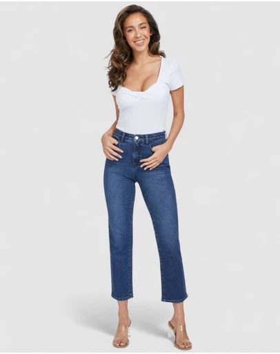 GUESS - Jeannie High-Rise Straight Jeans