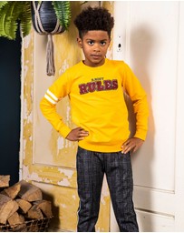 B.Nosy - Check Pants with Contrast Tape - Kids-Teens