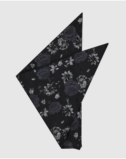 yd. - Tahti Floral Pocket Square