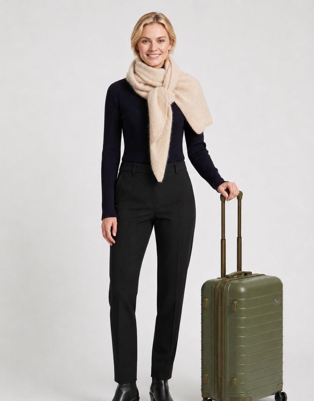 SILK MAGNOLIA - Brushed Cashmere Triangle Shawl
