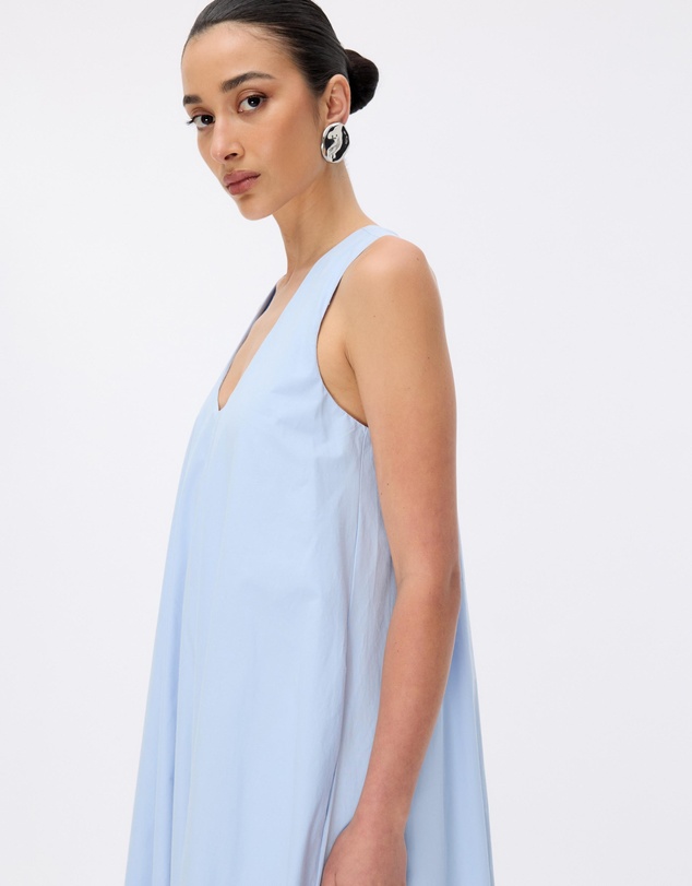 Minima Esenciales - Luna Cotton Bubble Hem Maxi Dress