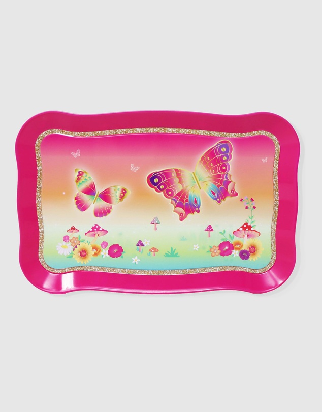 Pink Poppy - Rainbow Butterfly Tea Set in Basket
