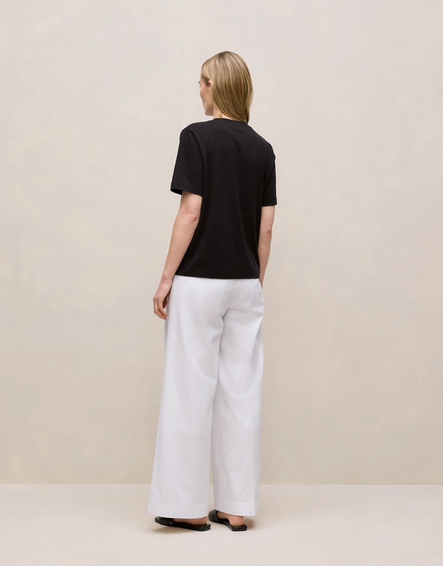 Trenery - Cotton Crew T-shirt in Black