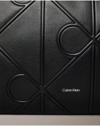 Calvin Klein - Embossed Allover Monogram Logo Tote Bag