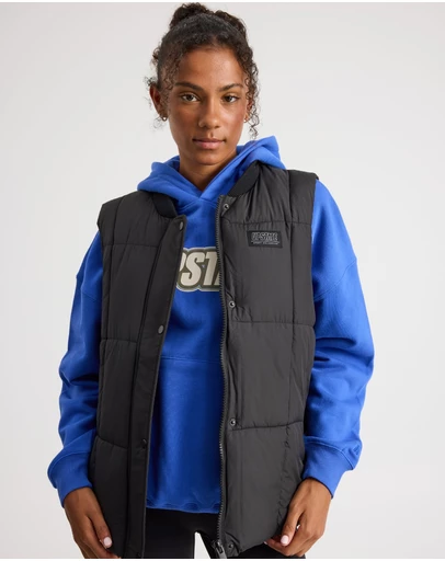 Upstate - Oversized Puffer Vest - Black