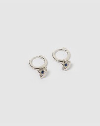 Izoa - Ophelia Evil Eye Huggie Earrings