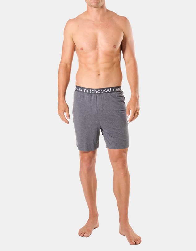 Mitch Dowd - Mitchdowd Mens Soft Bamboo Knit Sleep Short - Grey Marle