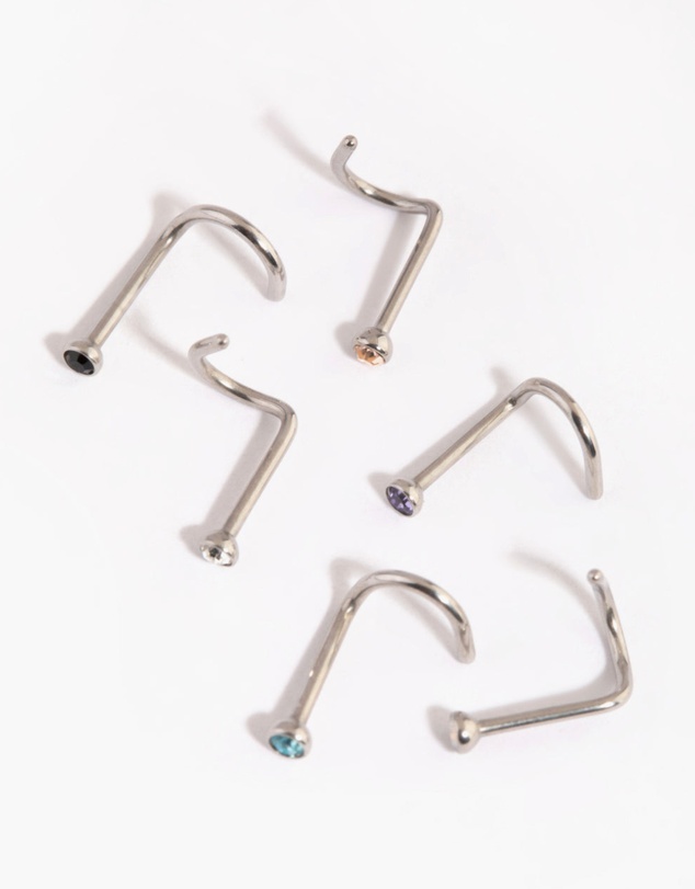 Lovisa - Surgical Steel Frosty Nose Stud 6-Pack