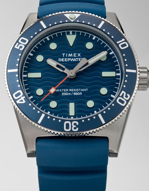 TIMEX - Deep Water Reef 200 SST Blue Dial Blue Rubber Strap