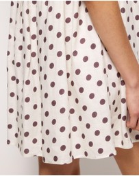 AERE - Amba Shirred Linen Mini Dress
