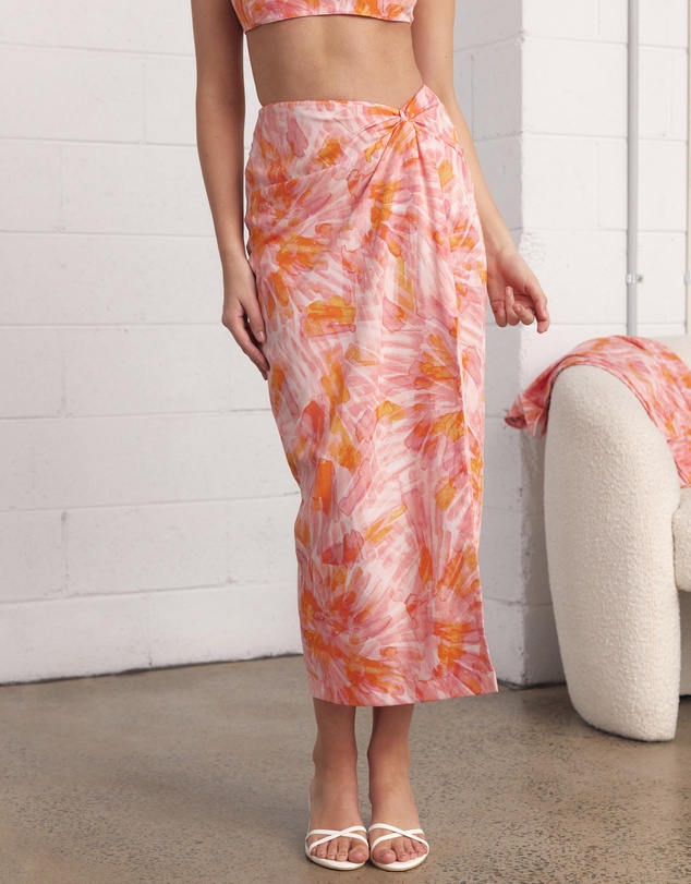 Dazie - Sunset Boulevard Twist Midi Skirt