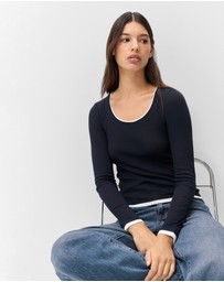 UNISON - Double Layer Long Sleeve Top