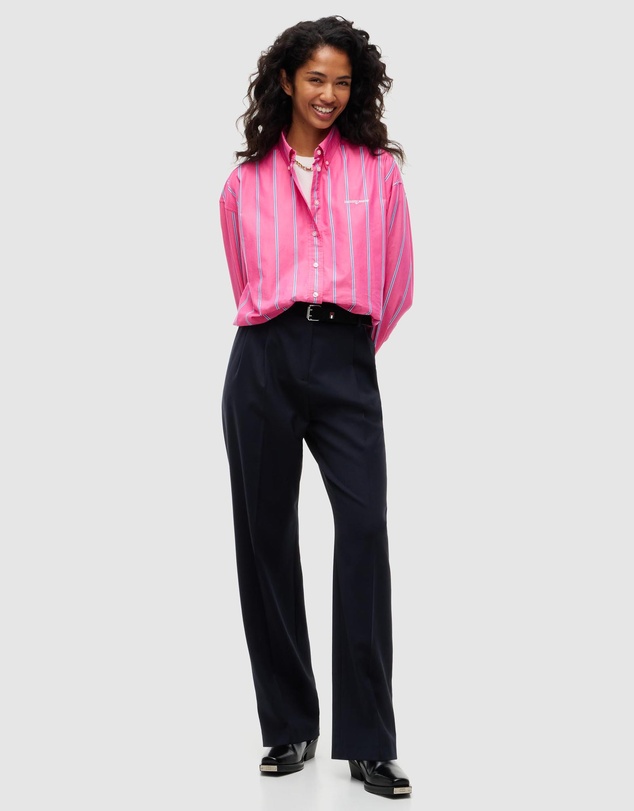 Tommy Jeans - Crop Gathered Script Shirt