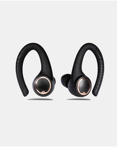 Friendie - AIR Active 2.0 Black and Rose Gold Sport Earbud (True Wireless In Ear Headphones)