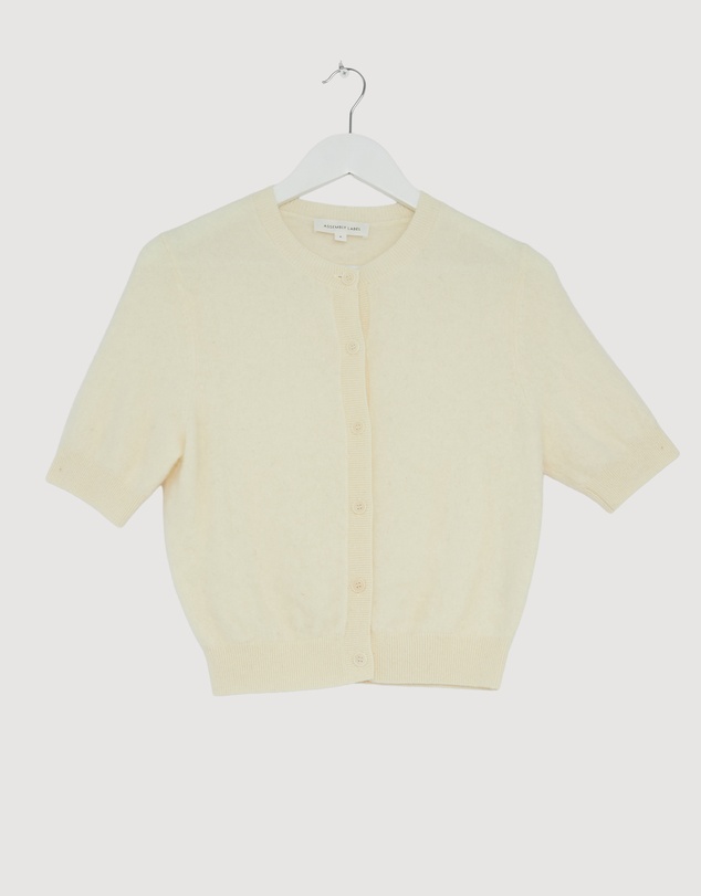 Revibe - Repaired Assembly Label Carina Wool Short Sleeve Cardigan - AU 8