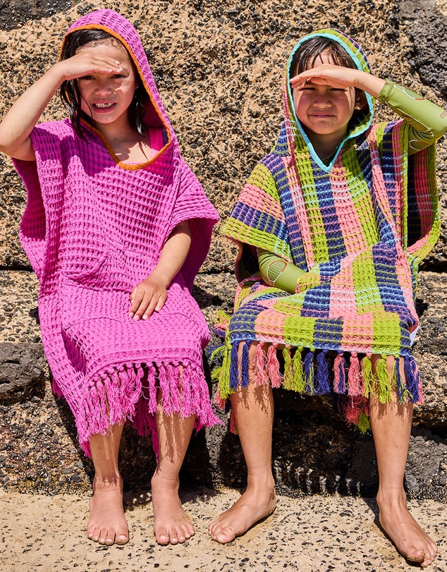 Kip&Co - Florida Tartan Kids Waffle Poncho - Kids