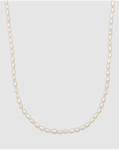 Kuzzoi - ICONIC EXCLUSIVE - Shell Pearl Necklace with Sterling Silver Closure