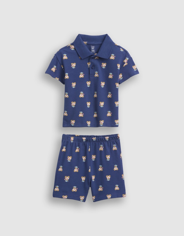 GAP - SS Pique Polo Shorts Set - Babies-Kids
