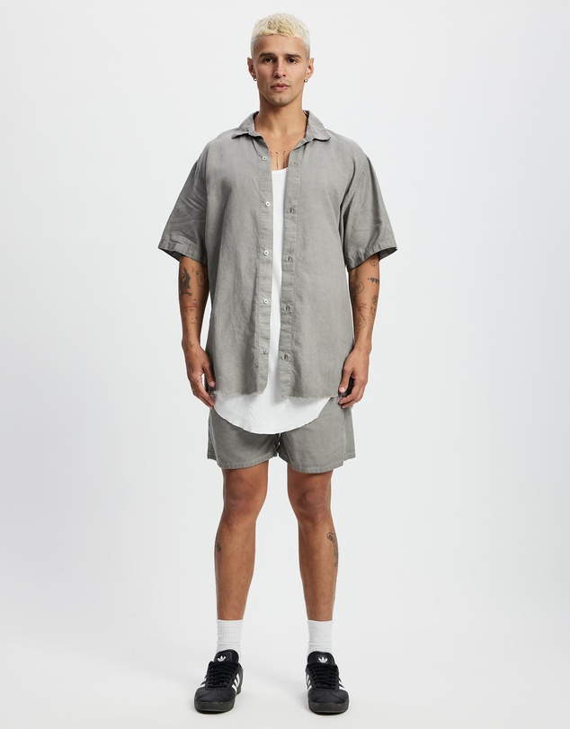 Surrounded By Ghosts - The Andradite Linen Drawstring Shorts