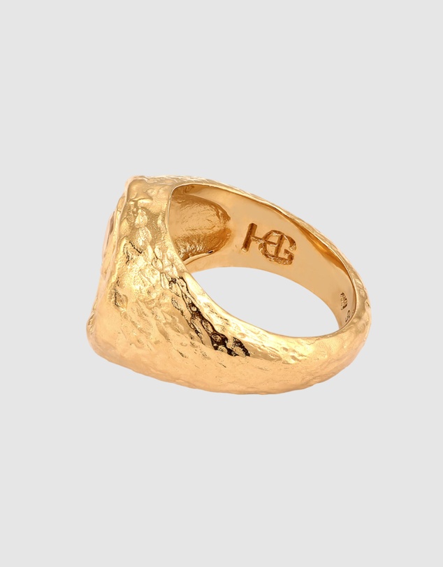 Haze & Glory - ICONIC EXCLUSIVE - Ring Signet Dazzling Topaz - Gold