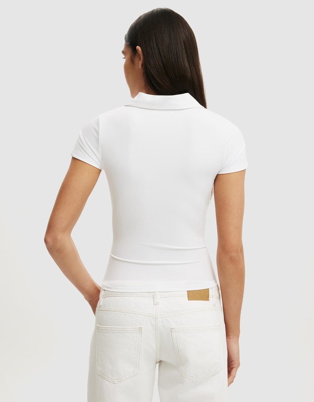 Cotton On - Hold Me Polo Short Sleeve Top