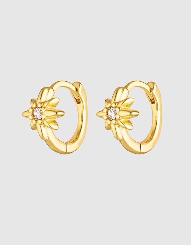 HOUSE OF SLANI - Solar Crystal Huggie Hoops