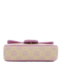 Pre-Loved by Azura Reborn - Pre-Loved Super Mini GG Marmont Matelasse Canvas Flap Crossbody