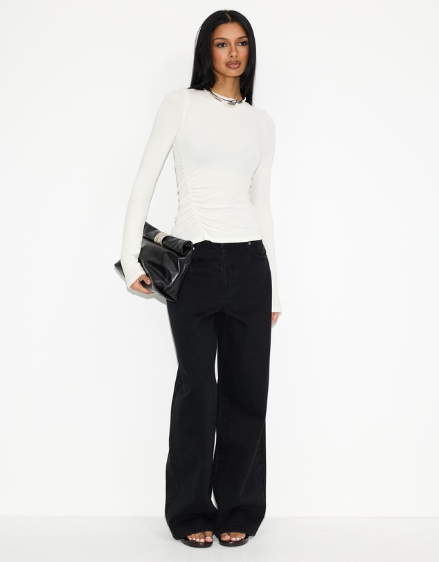 Dazie - Quinn Ruched Long Sleeve Top