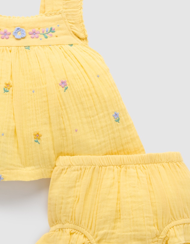 Purebaby - Daisy Broderie Set -Kids-Babies