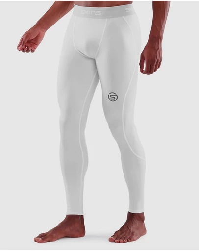 SKINS - SKINS Compression Men's Series-1 Running/Gym Long Tight White