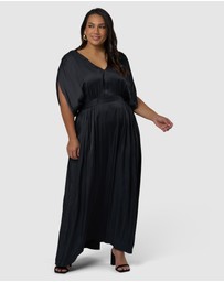 Pink Dusk by Curve Project - Aphrodite Satin Maxi Dress