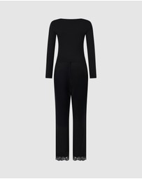 Hunkemoller - PJ LS Jersey Lace Nana Set