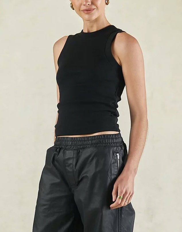 DRICOPER DENIM - Joey Black Rib Tank