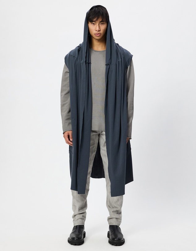 Surrounded By Ghosts - The Natrolite Hooded Rib Knit Sleeveless Cardigan