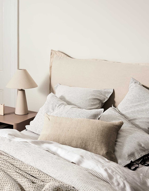 Aura Home - Chambray Mini Stripe Pillowcase