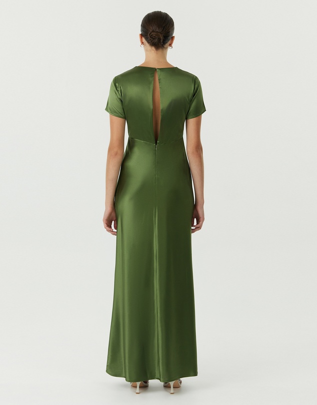 Third Form - Satin Bias Maxi Tee Dress