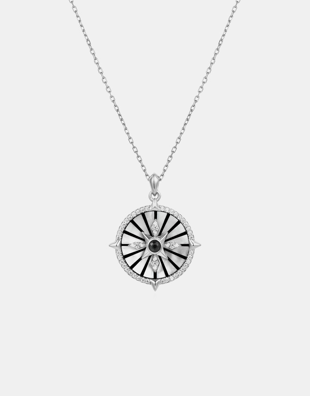 Ania Haie - Ania Haie Silver Astrolabe Necklace