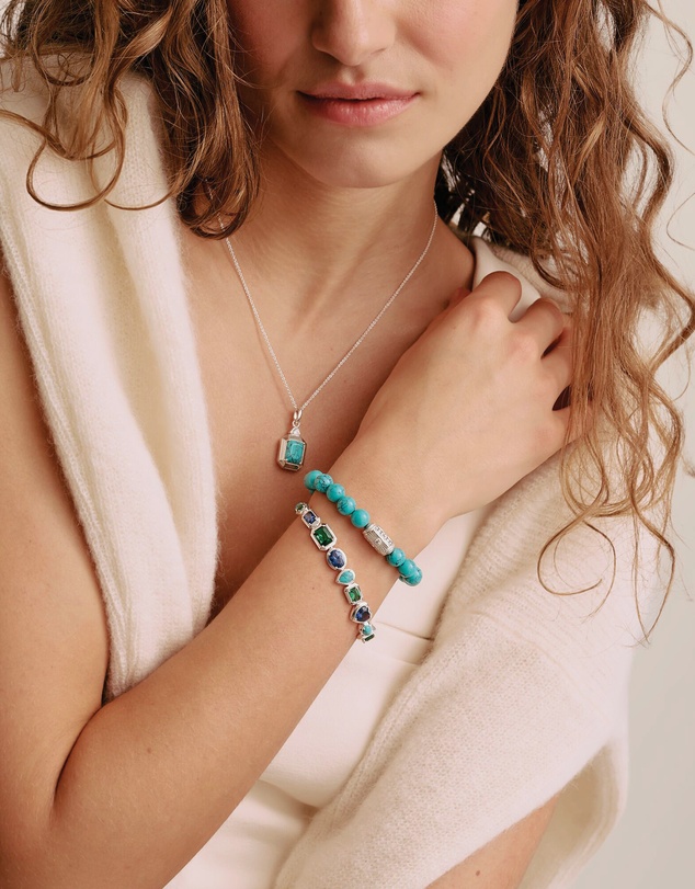 THOMAS SABO - THOMAS SABO Bracelet with imitated Turquoise Beads