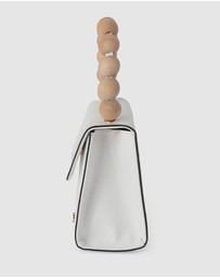 Olga Berg - Caylee Wood Bead Handle Bag