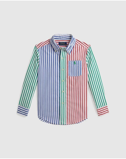 Polo Ralph Lauren - Striped Cotton Poplin Fun Shirt - Kids