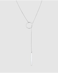 Elli Jewelry - Necklace Y-Chain Circle 925 Sterling Silver