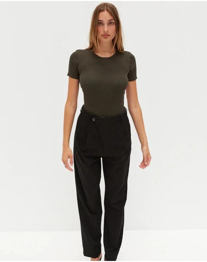 Style Addict - Knit October Short Sleeve Bodysuit