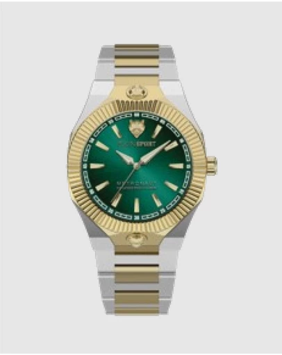 Plein Sport - PLEIN METRONAUT 36mm Green Dial and Silver two-tone bracelet