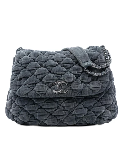 Pre-Loved by Azura Reborn - Pre-Loved Paris Moscou Bubble Quilted Velvet Flap