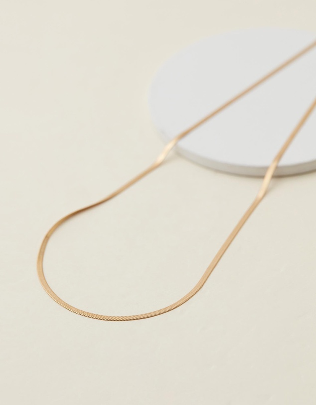 SAINT VALENTINE - Sphinx 2mm Snake Chain Necklace - Gold