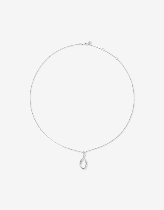 Michael Hill - Cubic Zirconia Interlaced Oval Pendant Necklace in Sterling Silver