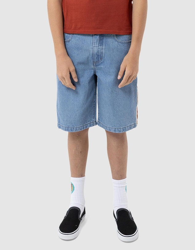 Santa Cruz - Fisheye Strip Jean Shorts - Teens