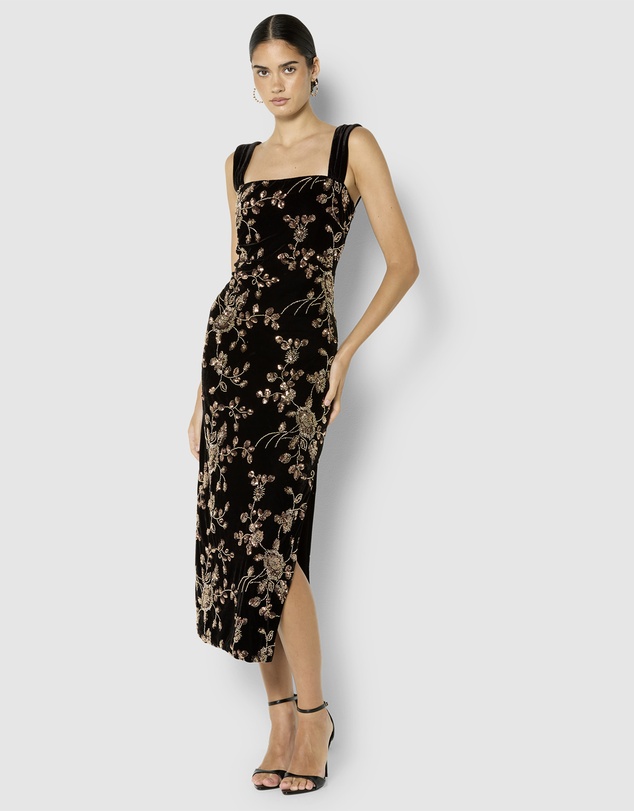 Montique - Violetta Velvet Sequin Cocktail Dress